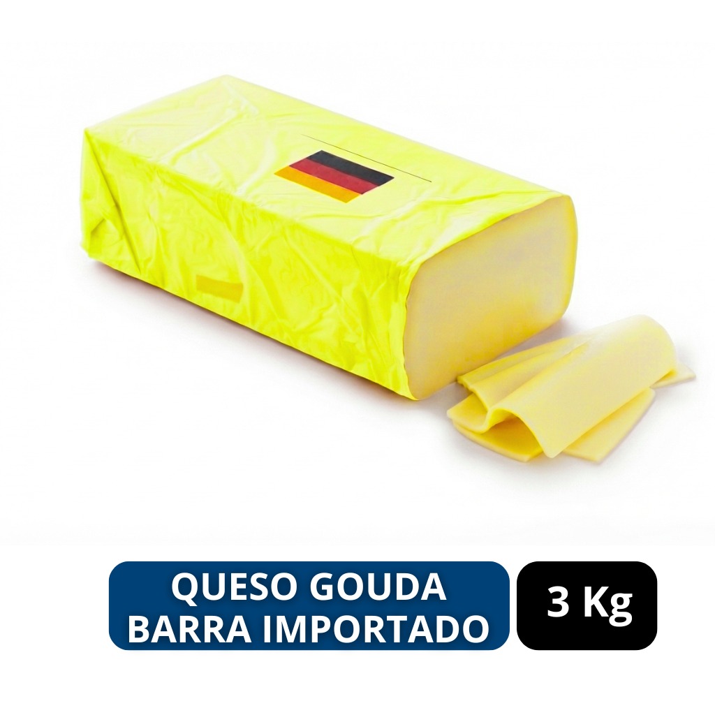 Envase de 3453o QUeso Gouda Barra Importado